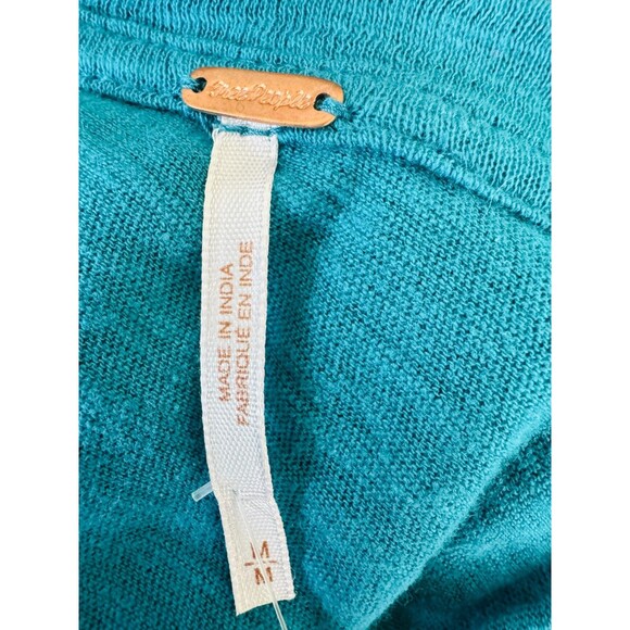 Free People Wm M Take Me Away Twofer Blue Embroidered Lace Long Sleeve NEW W/TAG - Picture 2 of 8